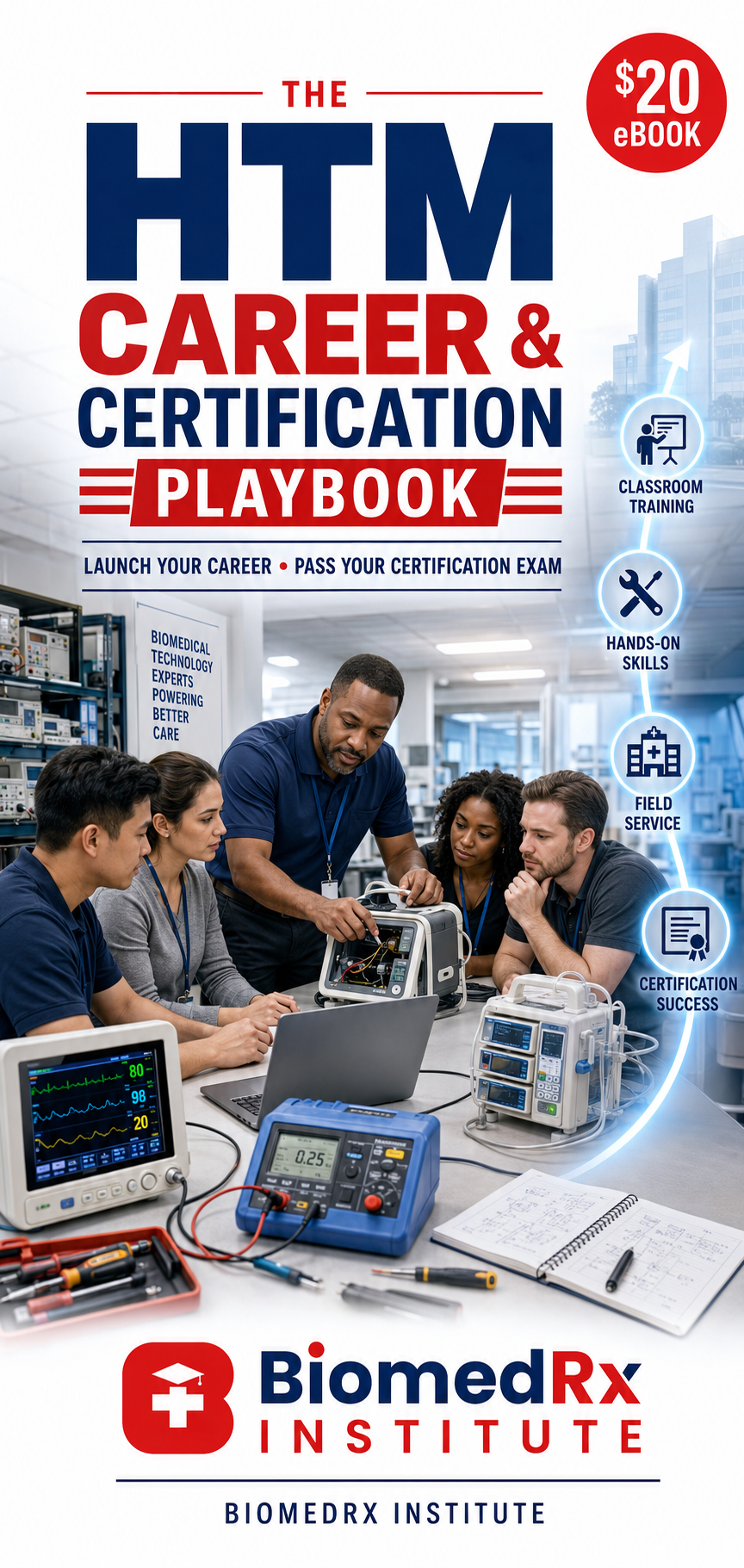 The HTM Career & Certification Playbook — eBook cover